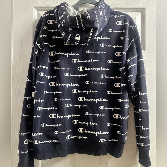 Champion All Over Print Hoodie Size Medium - Picture 4 of 9